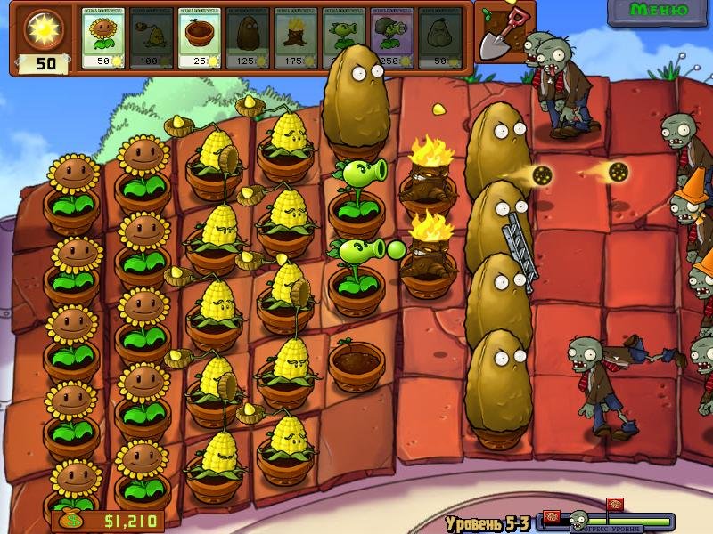 Скриншот 2 к игре Plants vs. Zombies [Portable] (2009) PC | Лицензия